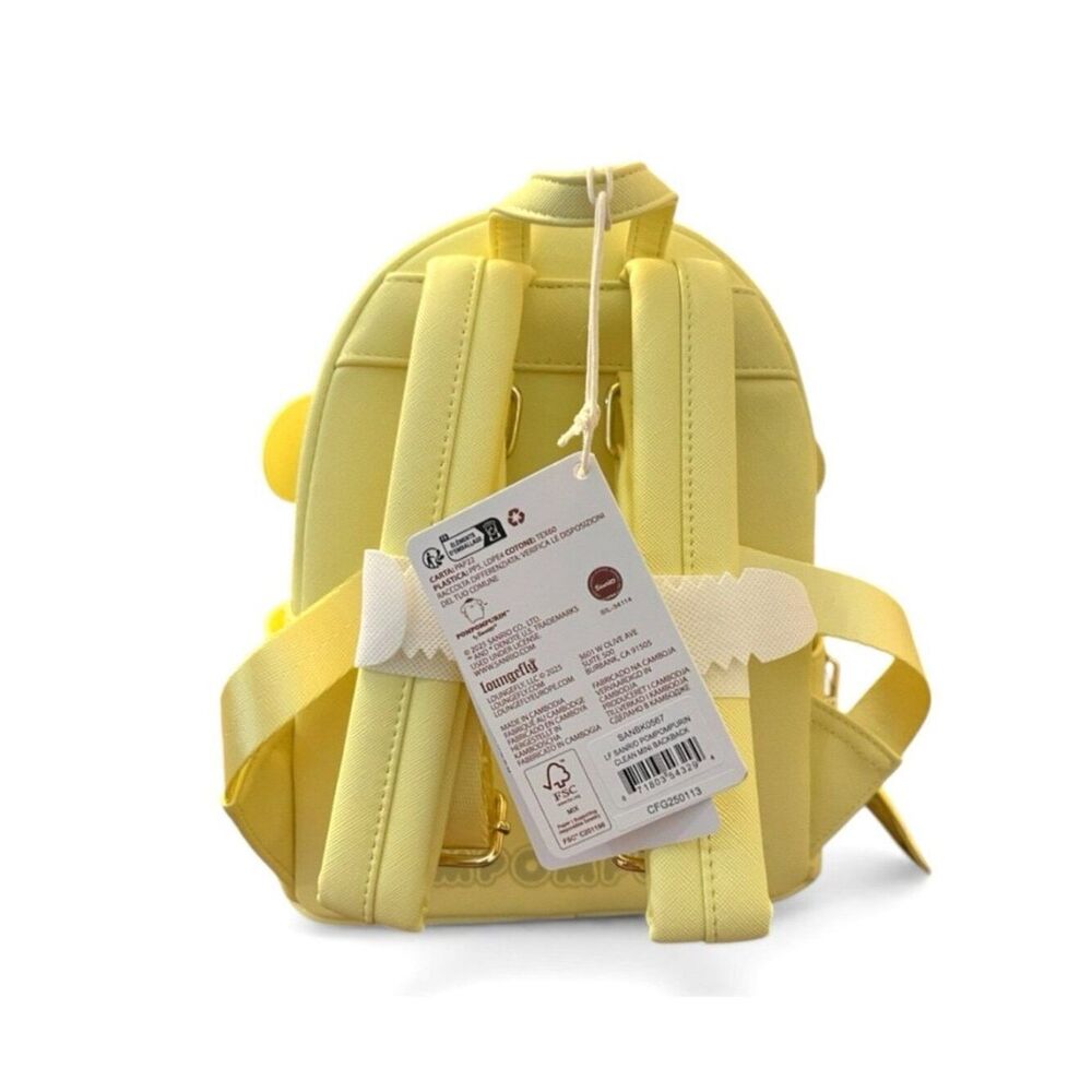 Loungefly Sanrio Pompompurin Monochrome Cosplay Mini Backpack Yellow NWT - Picture 6 of 8